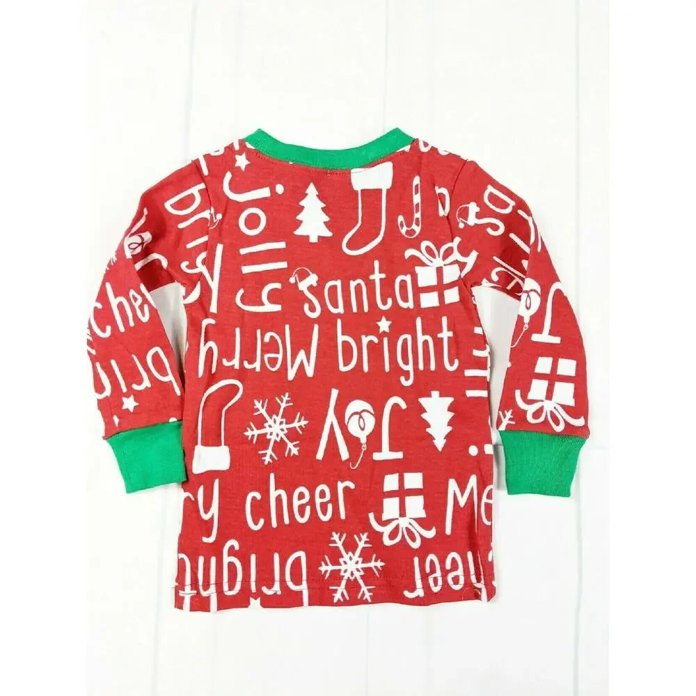 Carter's Red White & Green Holiday Words Pajamas